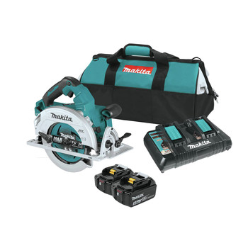 CIRCULAR SAWS | Factory Reconditioned Makita XSH06PT-R 18V X2 LXT Lithium-Ion (36V) 5 Ah Brushless Cordless 7-1/4 in. Circular Saw Kit