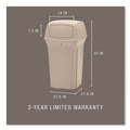 Trash & Waste Bins | Rubbermaid Commercial FG843088BEIG Ranger 35-Gallon Fire-Safe Structural Foam Container - Beige image number 1