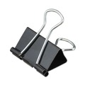 Office Jansan | Universal UNV10210 Binder Clips - Medium, Black/Silver (1 Dozen) image number 2
