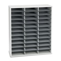Labor Day Sale! Save $30 off $199! | Fellowes Mfg Co. 25061 36 Sections 29 in. x 11-7/8 in. x 34-11/16 in. Literature Organizer - Letter, Dove Gray image number 0