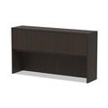  | Alera ALEVA286615ES 64.75 in. x 15 in. x 35.38 in. Valencia Series 4-Compartment Hutch with Doors - Espresso image number 1