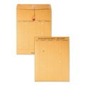  | Quality Park QUA63561 10 in. x 13 in. Two-Sided Five-Column Format String and Button Interoffice Envelopes - Brown Kraft (100/Carton) image number 0