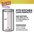 Cleaning & Janitorial Supplies | Glad 78902 ForceFlex 24 in. x 27.38 in. 13 Gallon Kitchen Drawstring Trash Bags - Gain Lavender Scent/White (240/Carton) image number 9