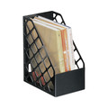 Universal UNV08119 6 1/4 in. x 9 1/2 in. x 11 3/4 in. Recycled Plastic Magazine File - Large, Black image number 3