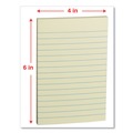 Office Jansan | Universal UNV35673 4 in. x 6 in. Lined Self-Stick Note Pads - Yellow (12/Pack) image number 2