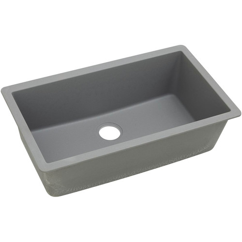 Elkay ELGRU13322GS0 Quartz Undermount 33 in. x 18-7/16 in. Single Bowl Sink (Greystone) image number 0