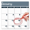 Calendars & Planners | House of Doolittle 343 14-Month: Dec 2025 to Jan 2027 15.5 in. x 22 in. Bar Harbor Recycled Wirebound 3-Months-Per-Page Wall Calendar - White/Blue/Gray image number 2