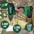 Impact Drivers | Metabo HPT WH18DFXM 18V MultiVolt Brushed Lithium-Ion 1/4 in. Cordless Impact Driver Kit (2 Ah) image number 5