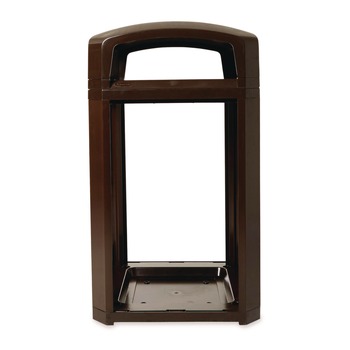 Rubbermaid Commercial Landmark 50 Gallon Sable Plastic Classic Dome Top Container