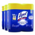 Cleaning & Janitorial Supplies | LYSOL Brand 19200-80296 1-Ply 7 in. x 7.25 in. Disinfecting Wipes - Lemon and Lime Blossom Scent, White (3/Carton) image number 0