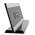 Office Jansan | Headline Sign 4762 Century Series 9 in. x 3 in. Office Sign - Black/Silver image number 1