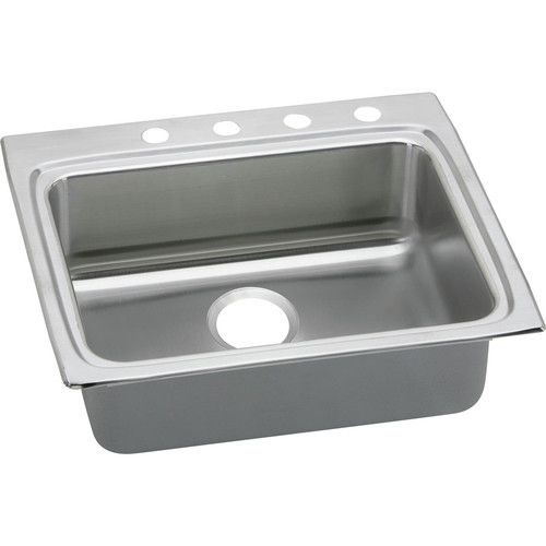 Kitchen Sinks | Elkay LRAD2522653 Lustertone 25 in. x 22 in. x 6-1/2 in. Single Bowl Top Mount ADA Sink (Stainless Steel) image number 0