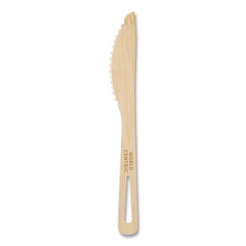 World Centric 6.7 in. Bamboo Cutlery Knife - Natural (2000/Carton)