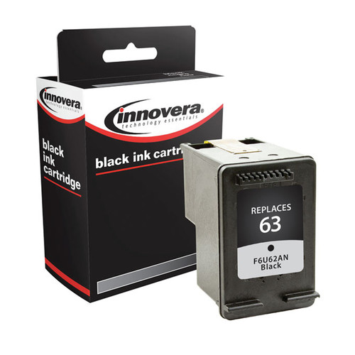Office Jansan | Factory Reconditioned Innovera IVR63B 190 Page-Yield Remanufactured Ink Replacement for 63 (F6U62AN) - Black image number 0