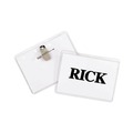 Office Jansan | C-Line 95743 4 in. x 3 in. Top Load Combo Clip/Pin Name Badge Kits - Clear (50/Box) image number 3