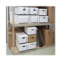 Office Jansan | Universal 9523001 12 in. x 15 in. x 10 in. Letter/Legal Files Basic-Duty Economy Record Storage Boxes - White (10/Carton) image number 4