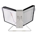 Office Jansan | Durable 561201 InstaView Expandable Desktop Reference System with 10 Panels - Black/White image number 3
