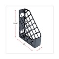 Office Jansan | Universal UNV08118 3 in. x 10 in. x 11.88 in. Recycled Plastic Magazine File - Black image number 4