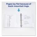 Office Jansan | Avery 17002 11 in. x 8.5 in. 0.5 in. Capacity 3-Rings Durable View Binder with DuraHinge and Slant Rings - White image number 9