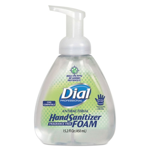 Cleaning & Janitorial Supplies | Dial Professional 06040 15.2 oz. Pump Bottle Antibacterial Foam Hand Sanitizer - Fragrance-Free image number 0
