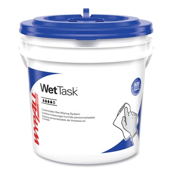 WypAll KCC 06001 12 in. x 12-1/2 in. Wettask System For Solvents with Free Bucket (60/Roll 5 Rolls/Carton)