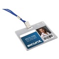 Paper Clips, Binder Clips, & Fasteners | SICURIX BAU67810 SICURIX 2.13 in. x 3.38 in. Horizontal Badge Holder - Clear (12/Pack) image number 3