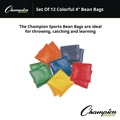 Office Jansan | Champion Sports MBB4SET 4 in. Vinyl Bean Bag Set - Assorted Colors (1-Dozen) image number 2