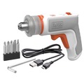 Screwdrivers | Black & Decker BCRTA601WAPB 4V MAX L-Shape Cordless Hex Driver - White image number 0