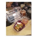 Food Trays, Containers, and Lids | Eco-Products EP-LC96 9 x 6 x 3 Renewable and Compostable Plastic Clamshell Hinged Food Containers - Clear (240/Carton) image number 2