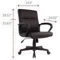  | Alera ALEBC42B19 16.73 in. - 20.39 in. Seat Height Breich Series Manager Chair Supports Up to 275 lbs. - Black image number 6