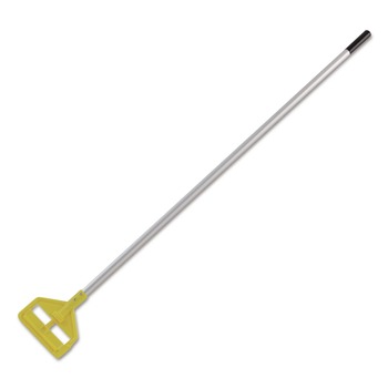 Rubbermaid Commercial Invader 60 in. Aluminum Side-Gate Wet-Mop Handle - Gray/Yellow