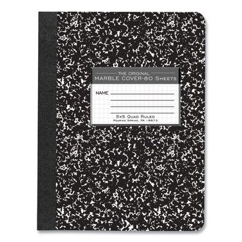 Roaring Spring 9.75 in. x 7.5 in. Sheets Hardcover Marble Composition Book - Black Marble Cover (48/Carton)