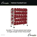 Utility Carts | Champion Sports FBHC 24 in. x 61 in. x 65 in. 176 lb Capacity 60 Helmet Football Cart - Chrome image number 3