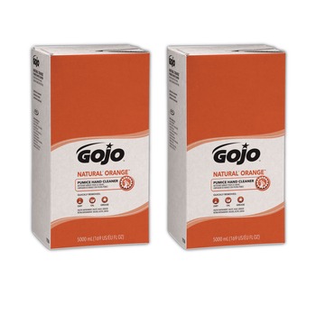 GOJO Industries 5000 mL NATURAL ORANGE Pumice Hand Cleaner Refill - Citrus Scent (2/Carton)