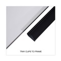 Office Jansan | Universal UNV43628 36 in. x 24 in. Design Series Deluxe Dry Erase Board - White Surface, Black Anodized Aluminum Frame image number 3