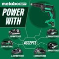 Metabo HPT Clearance | Metabo HPT W18DAQAM 18V MultiVolt Brushless Drywall Lithium-Ion Cordless Screw Gun (Tool Only) image number 9