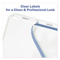 Office Jansan | Avery 11435 Index Maker 11 in. x 8.5 in. 3-Tab Print and Apply Clear Label Dividers - White/White Tabs (5/Pack) image number 2