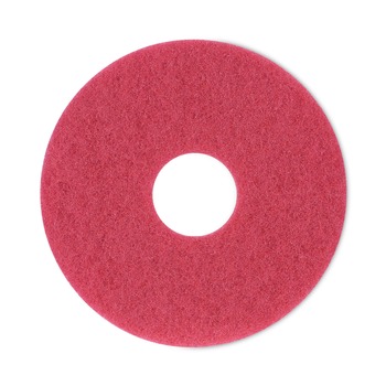 Boardwalk BWK4012RED 12 in. Diameter Buffing Floor Pads - Red (5/Carton)