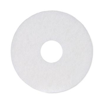 Boardwalk 12 in. Diameter Polishing Floor Pads - White (5/Carton)