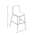 Office Chairs | HON HRUCK5L.S.PR8 Ruck 30 in. Seat Height Supports Up to 300 lbs. Laminate Stool - Charcoal Seat/Back, Silver Base image number 1