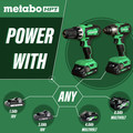Combo Kits | Metabo HPT KC18DFXM 18V MultiVolt Brushed Lithium-Ion 1/2 in. Cordless Hammer Drill and 1/4 in. Impact Driver Combo Kit with 2 Batteries (2 Ah) image number 4