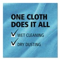 Office Jansan | Rubbermaid Commercial 1820579 12 in. x 12 in. Microfiber Cleaning Cloths - Blue (24/Pack) image number 11