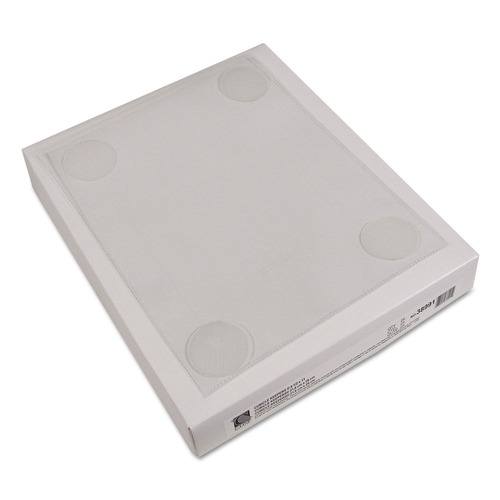 Office Jansan | C-Line 38991 Cubicle Keepers 9.2 in. x 11.41 in. Hook and Loop Backed Display - Clear (25/Box) image number 0