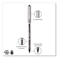 Office Jansan | uni-ball 60126 VISION Fine 0.7 mm Black Ink Roller Ball Pen Stick - Silver/Black/Clear Barrel (1 Dozen) image number 2