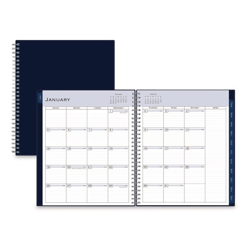 Notebooks & Pads | Blue Sky 148660 10 in. x 8 in. 12-Month (Jan to Dec): 2026 Passages Monthly Planner - Navy Cover image number 0