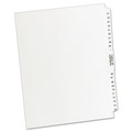 Office Jansan | Avery 11396 11 in. x 8.5 in. 26-Tab Preprinted Legal Exhibit Side 51 to 75 Tab Index Dividers - White (1-Set) image number 0