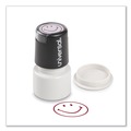 Office Jansan | Universal UNV10080 Pre-Inked/Re-Inkable Smiley Face Round Message Stamp - Red Ink image number 3