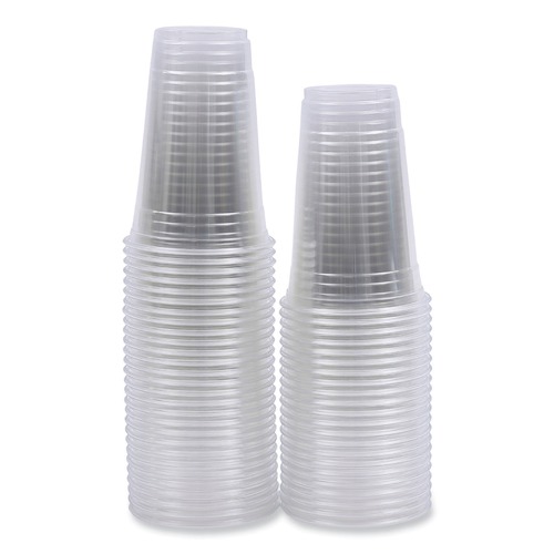 Boardwalk BWKPET20 20 oz. PET Plastic Cold Cups - Clear (50/Sleeve, 20 Sleeves/Carton)