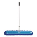 Mops | Gritt Commercial GRI17448T 48 in. x 5 in. Microfiber Head 40 in. to 72 in. Silver Aluminum Handle Dust Mop with Telescopic Handle - Blue (1-Kit) image number 0