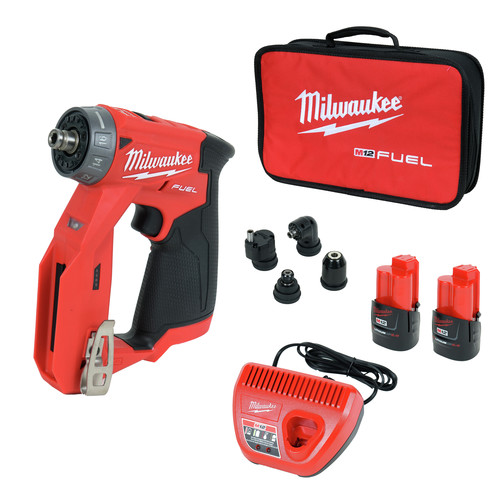 Drill Drivers | Milwaukee 2505-22 M12 FUEL Brushless Lithium-Ion 3/8 in. Cordless Installation Drill Driver Kit (2 Ah) image number 0